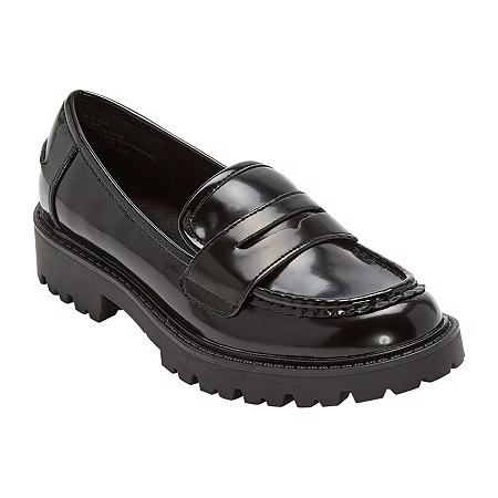 Arizona Jean Co Lillie Womens Round Closed Toe Loafers, 10 Medium, Black | JCPenney
