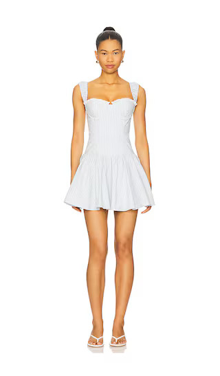 Danica Mini Dress in Blue & White Stripe | Revolve Clothing (Global)