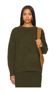 Line & Dot Hart Sweater in Olive from Revolve.com | Revolve Clothing (Global)