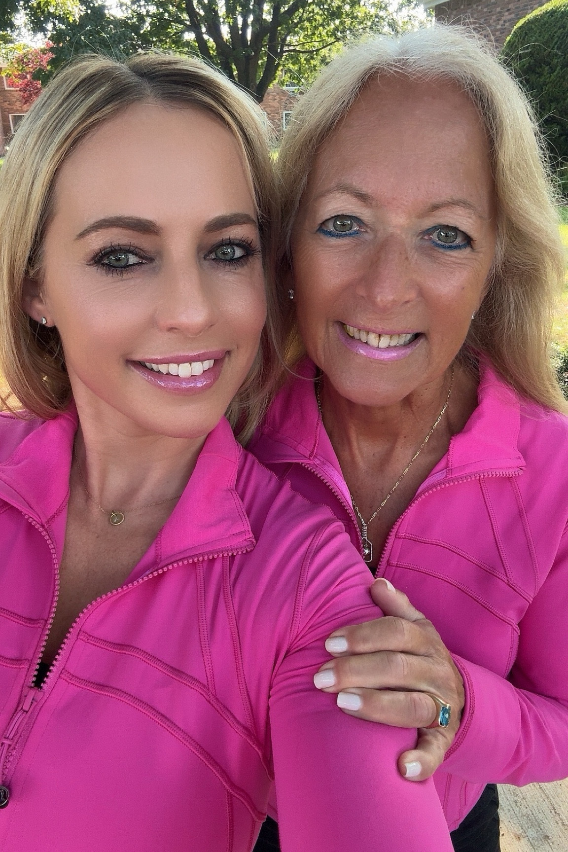 Mother daughter. Lululemon cropped define jacket, wearing size 10   #ltkmidsize #ltkfindsunder100 #ltkfitness  