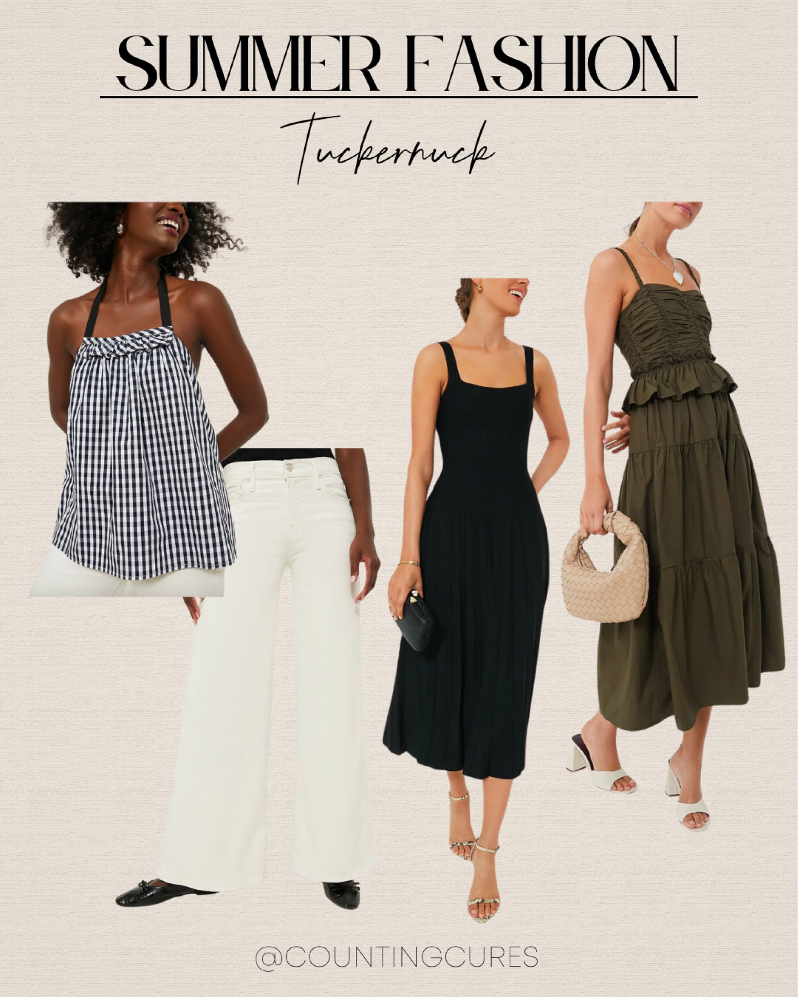 Tuckernuck's got your back in this summer heat! Grab these stylish dresses, comfy yet chic linen checkered blouse, and timeless white pants that go with everything. Shop now and find your go-to outfit for beach days, breezy evenings, or wherever your summer adventures take you.
#capsulewardrobe #summerfashion #traveloutfit #casualwear

#LTKSeasonal #LTKTravel #LTKStyleTip