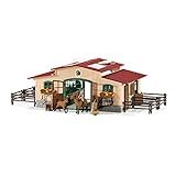 Amazon.com: Schleich Horse Barn and Stable Playset - Award-Winning Riding Center 44 Piece Set, 2 ... | Amazon (US)