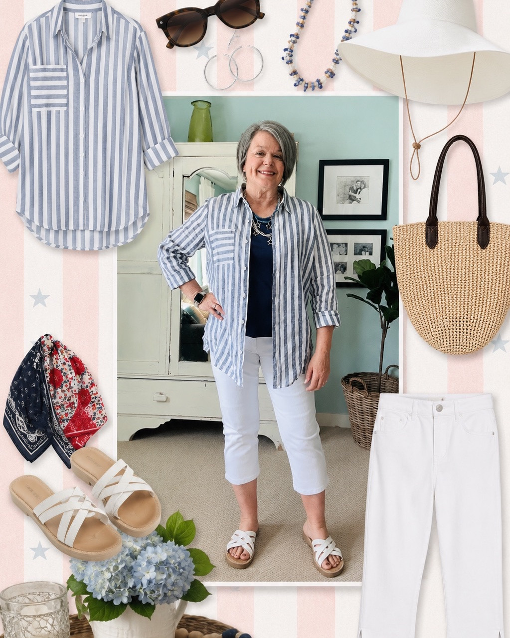 My favorite striped linen shirt from Coldwatercreek is on sale! 
I love how this shirt can take me all through summer with white capris or pants and on into fall with with blue denim jeans and boots. 
What would you wear it with? Skirts? Shorts? I want to hear so leave me a comment below 🇺🇸🥰 #ad #coldwatercreekpartner #blueandwhitestripes

#LTKMidsize