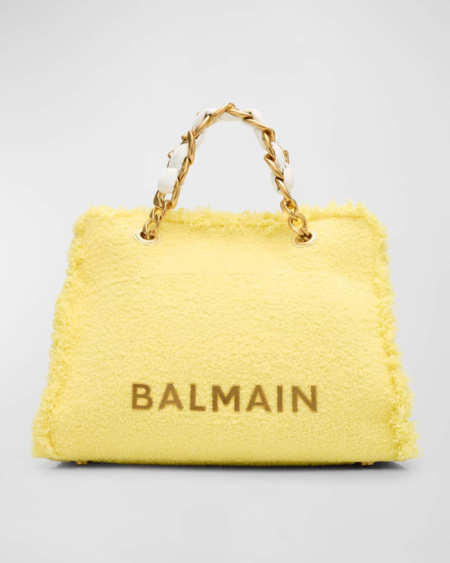 Balmain 1945 Soft Cabas Tote Bag in Tweed | Neiman Marcus