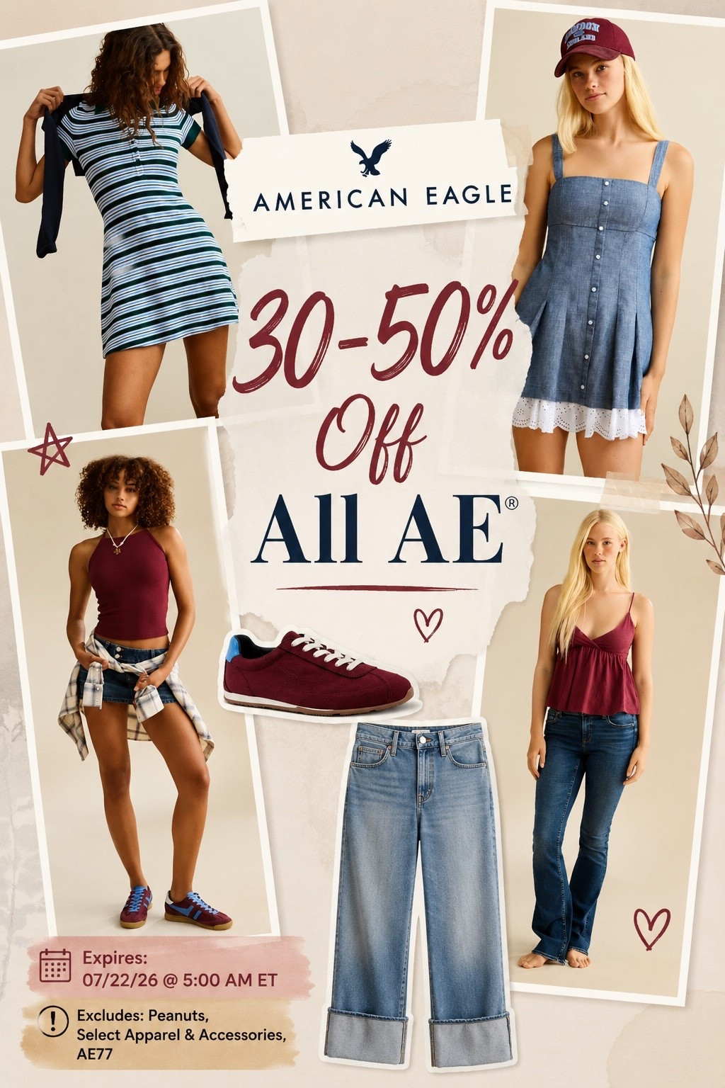 🚨 American Eagle Sale Alert! 🚨
Now's the perfect time to stock up on all the new arrivals! 🤍 Save 30–50% OFF all AE® for a limited time. From cozy sets to dresses, denim, and everyday favorites, so many cute styles are included.
Don't wait—shop your favorites before they're gone! 🛍️✨
#LTK #LTKSale #AmericanEagle #AEStyle #LTKFinds #FallFashion #AffordableStyle #NewArrivals #CasualStyle #EverydayFashion

#LTKdayinmylife #LTKmomlife #LTKSaleAlert