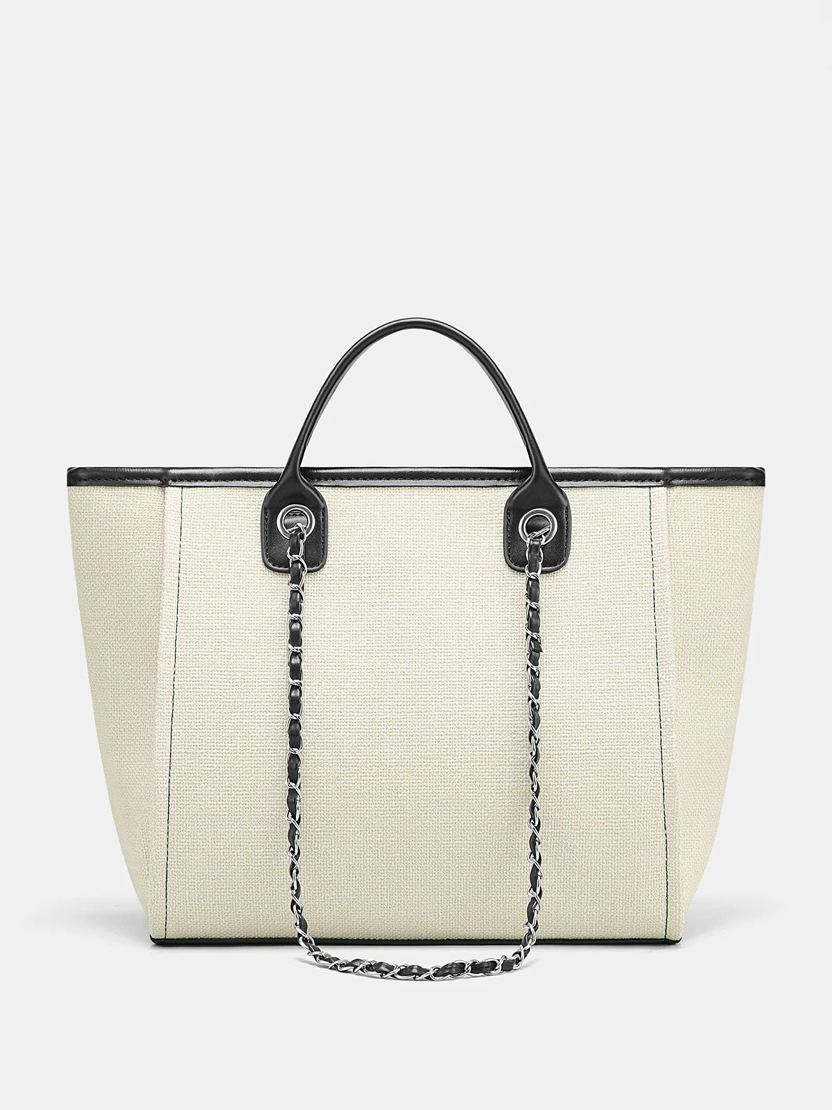 Chain Strap Canvas Tote Handbag | Commense