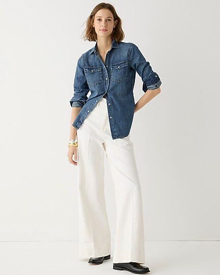 Slim-fit chambray shirt | J. Crew US