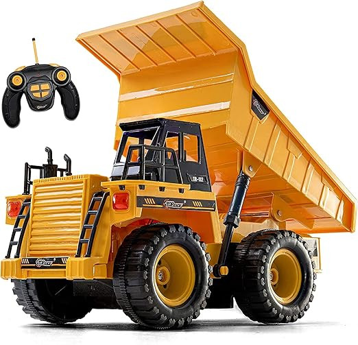 Top Race Remote Control Construction Dump Truck Toy, RC Dump Truck Toys, Construction Toys Vehicl... | Amazon (US)