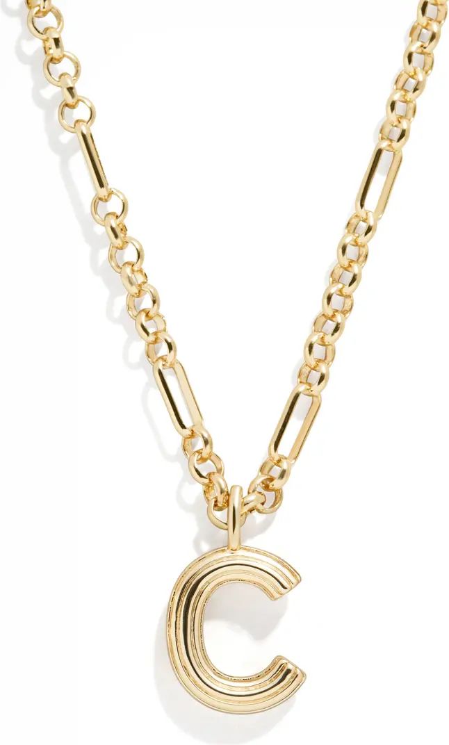 BaubleBar Fiona Initial Pendant Necklace | Nordstrom | Nordstrom