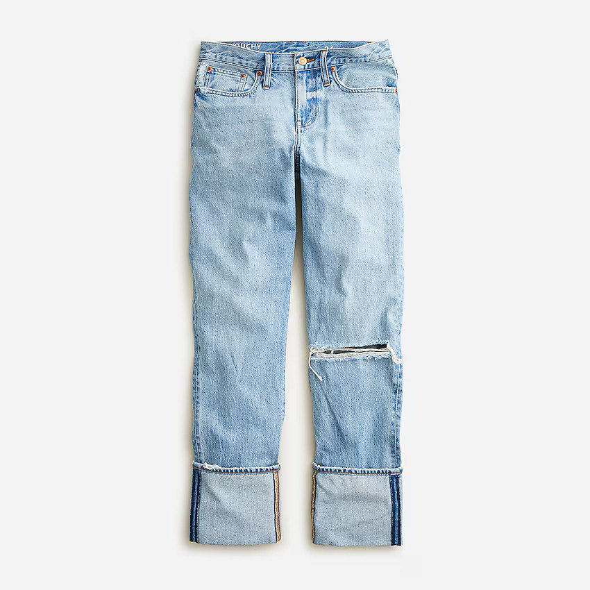 Cuffed slouchy boyfriend jean in Clear Indigo wash | J. Crew US