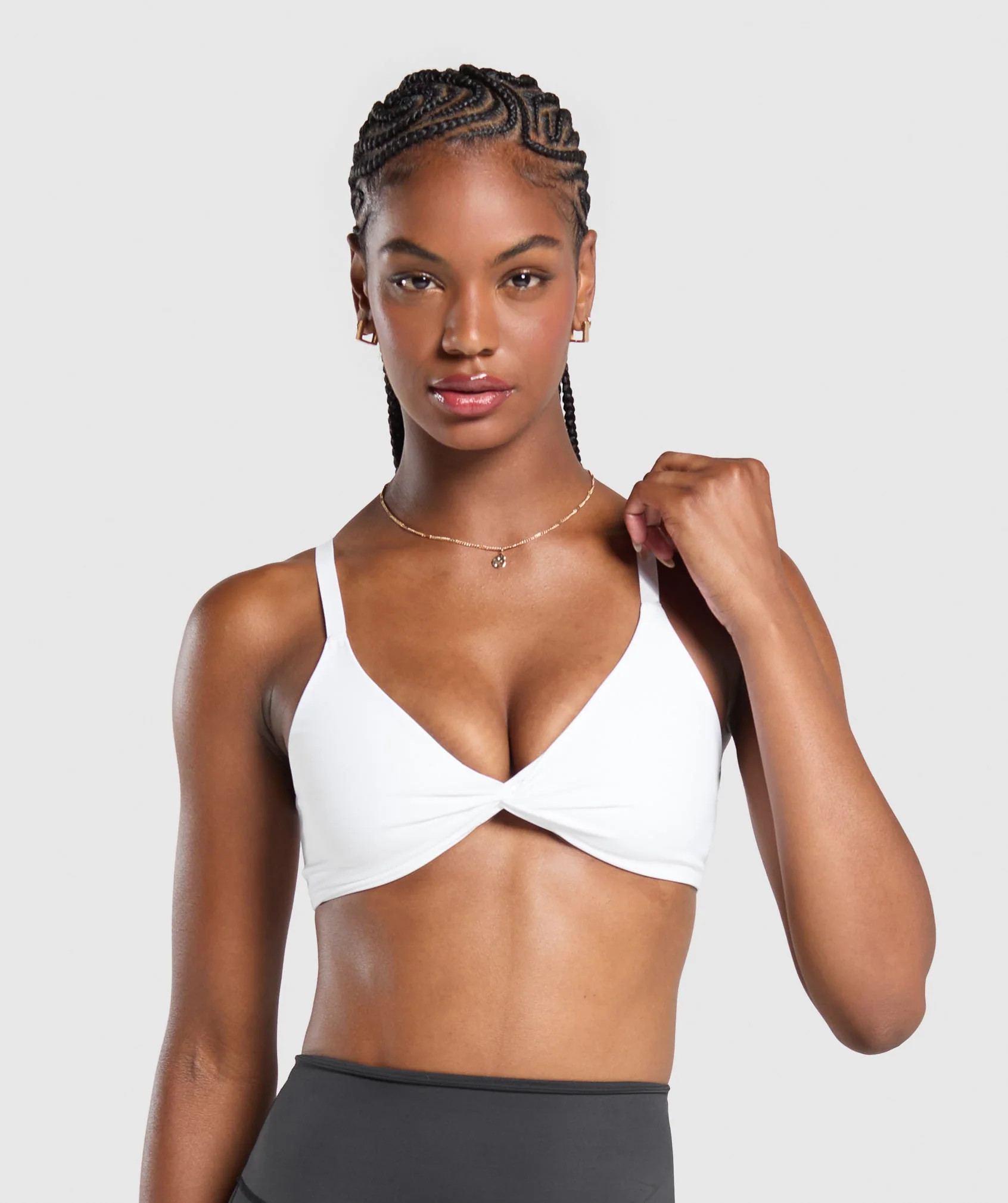 Gymshark Twist Front Bralette - White | Gymshark US