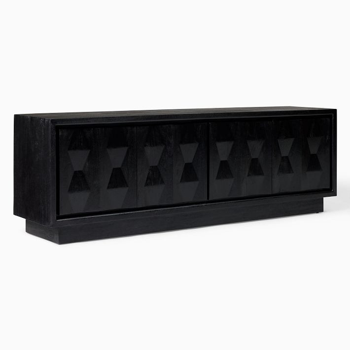 Carved Pattern Media Console (60"&ndash;80") | West Elm (US)