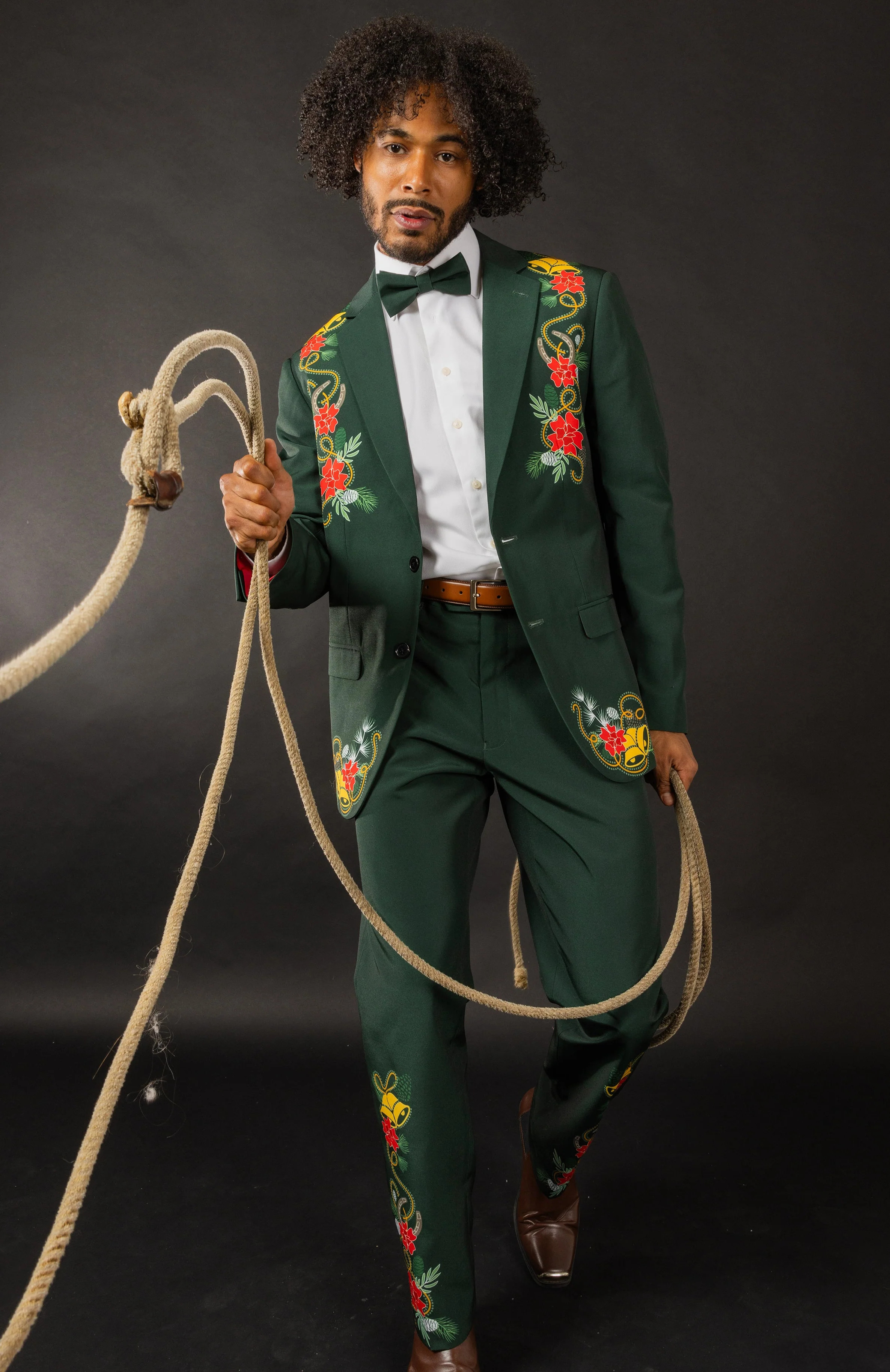 Dark Green Holiday Placement Suit | Shinesty