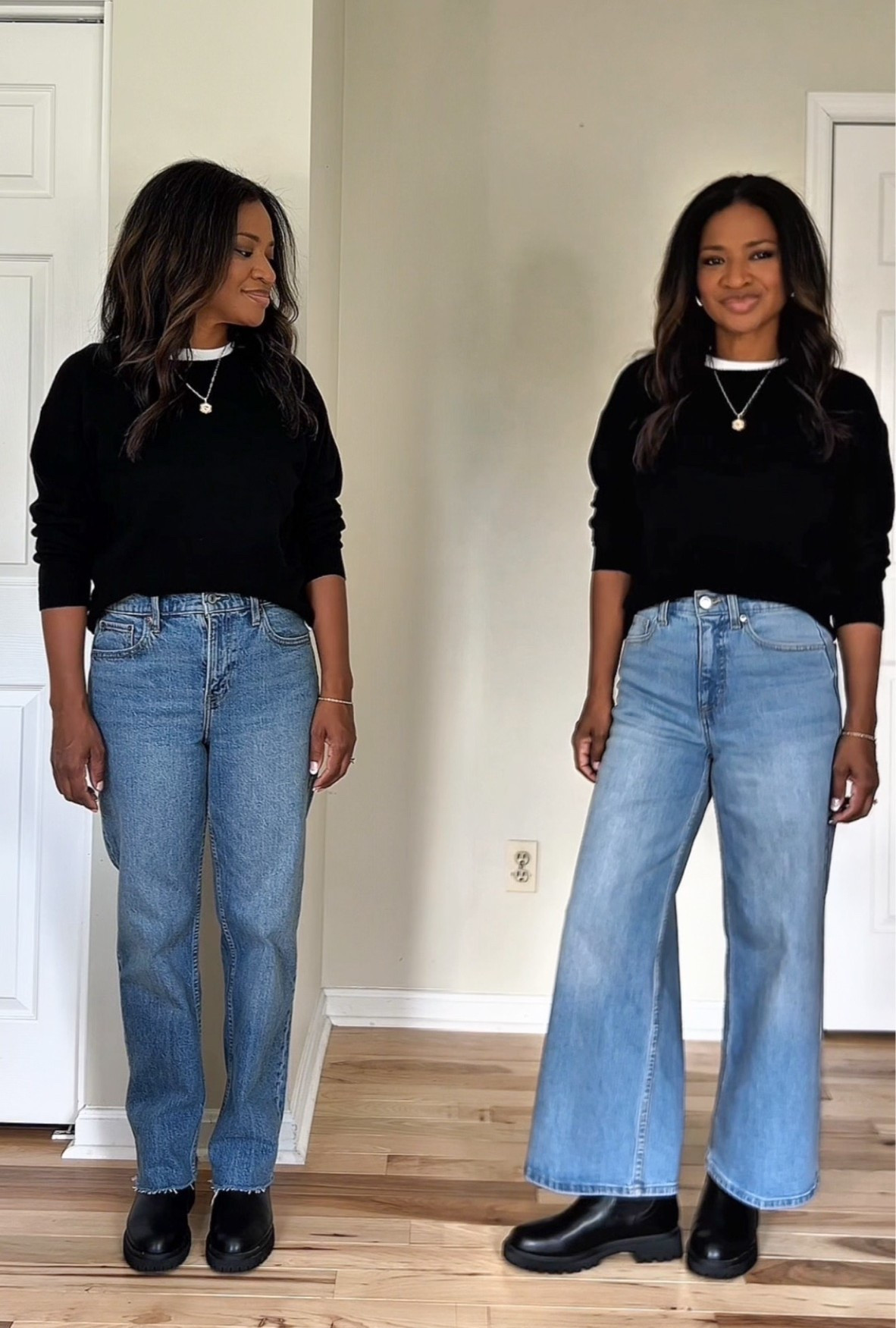 I’m linking similar crop jeans because my exact ones from Walmart are sold out. I am wearing a size 27 regular in my jeans. I am 55 with a longer torso and shorter legs. And my black sweater I’m wearing it in a size small. My Chelsea boots are true to size and they are from Old Navy but I’m still linking similar ones.￼

#LTKootd #LTKgrwm #LTKOver40