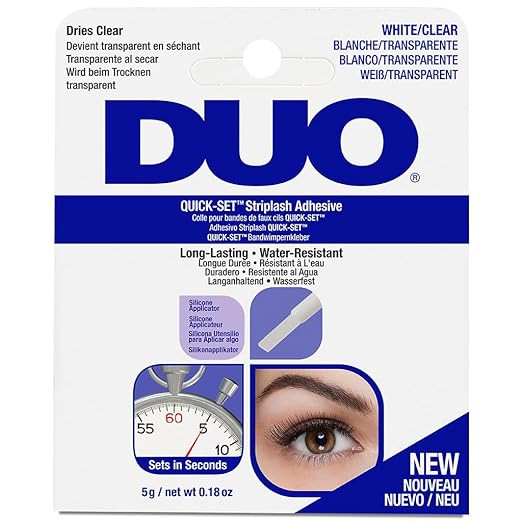 DUO Quick-Set Clear False Strip Lash Adhesive, Dries Invisible 0.18 oz x 1 Pack | Amazon (US)