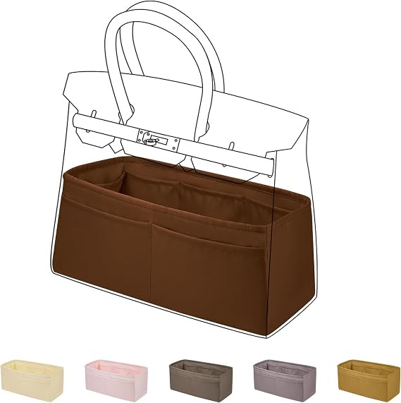 DGAZ Purse Organizer Silky Smooth,Silk,Luxury Handbag Tote in Bag Shapers, Women- Fits Birkin25/3... | Amazon (US)