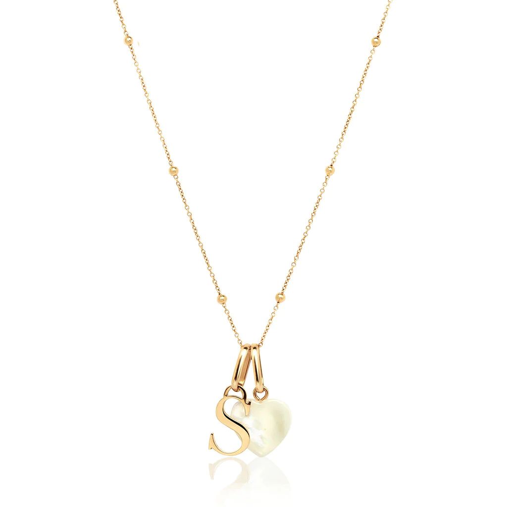 Personalized Initial & Birthstone Necklace (Gold) | Abbott Lyon