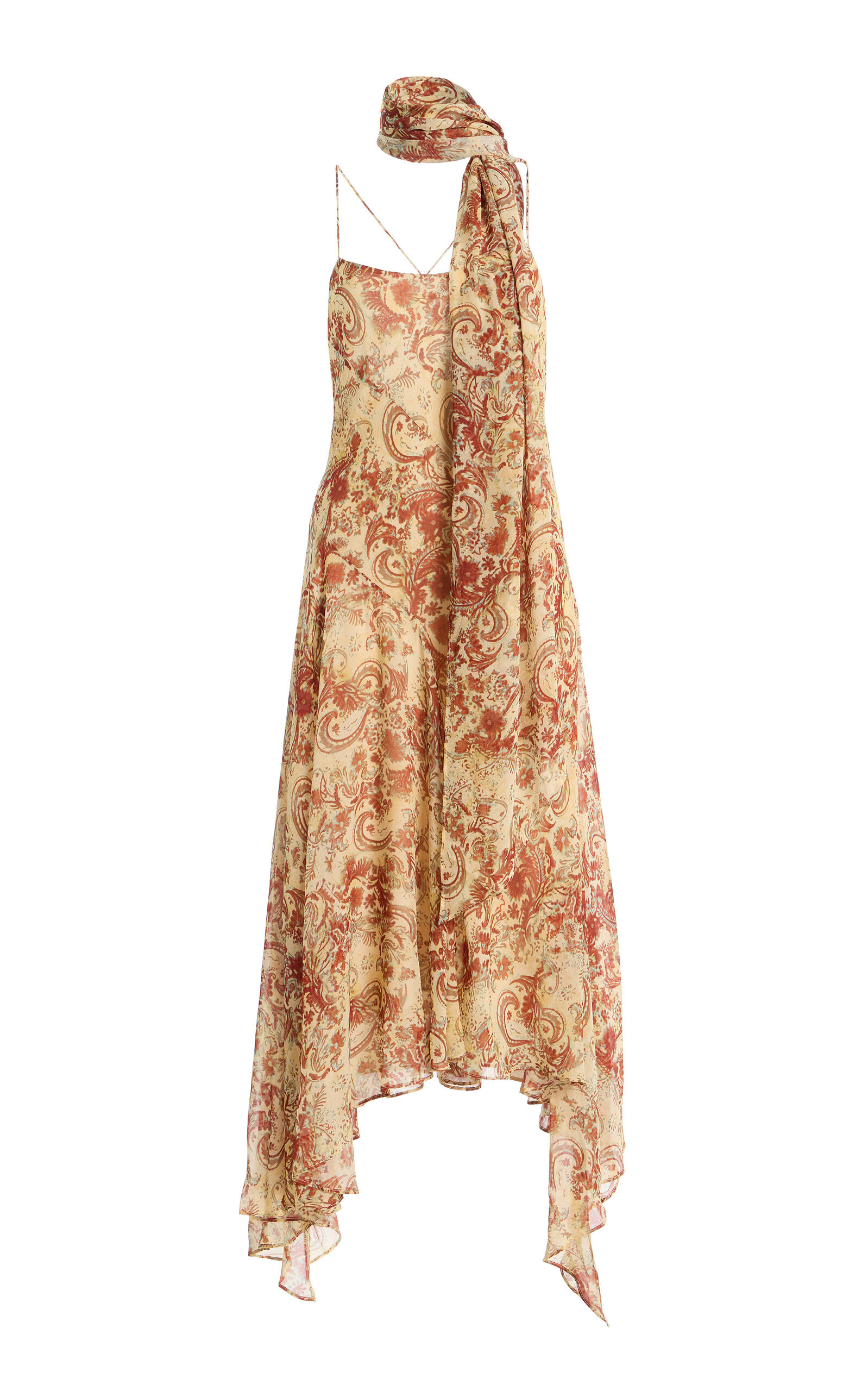 De La Vali Komi Crepe de Chine Midi Dress - Moda Operandi | Moda Operandi (Global)