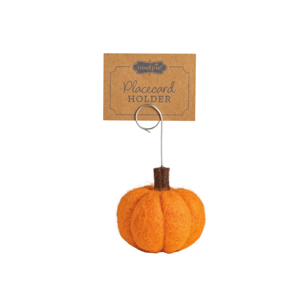 Felt Pumpkin Placecard Holder | Mud Pie