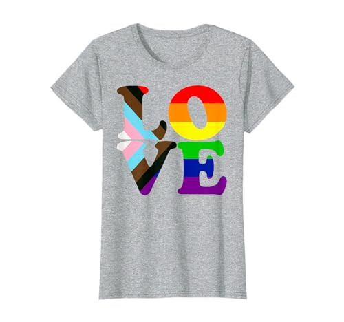 Love Progress Gay Pride LGBT T-Shirt | Amazon (US)