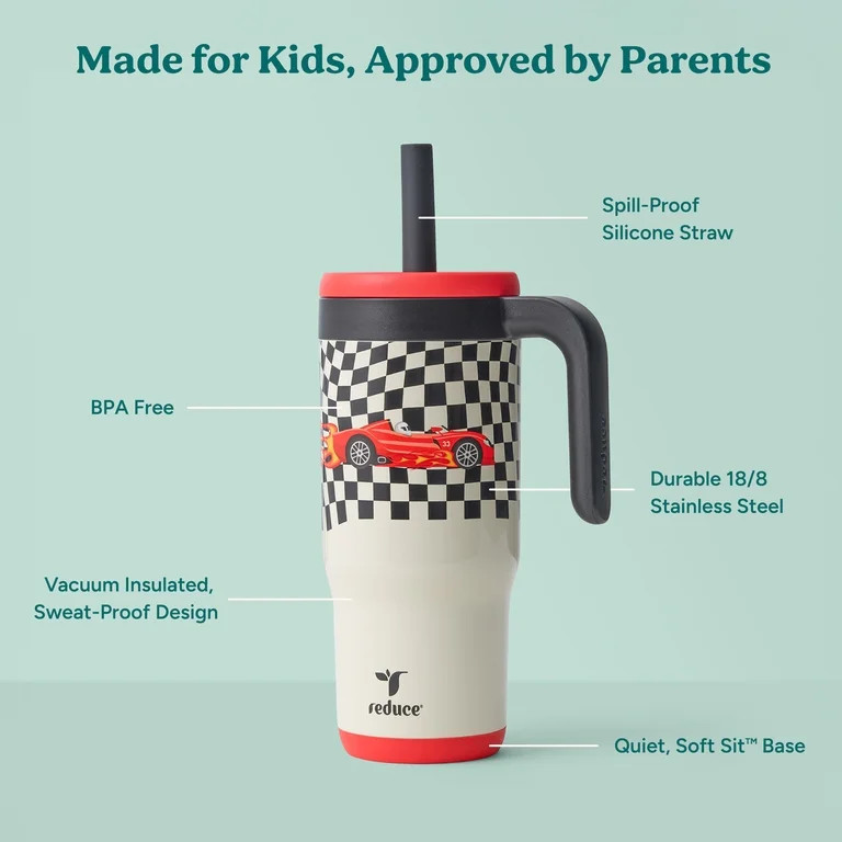 Reduce Chiller Kids 18oz Handled Tumbler with Spill-Proof Straw & Handle. Insulated Stainless Ste... | Walmart (US)