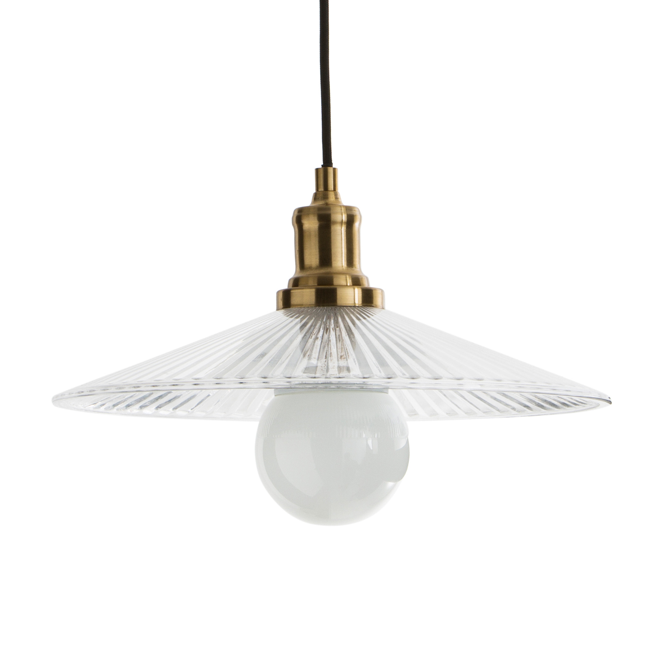 Iloa Vintage Style Ceiling Light in Glass & Brass | La Redoute (UK)