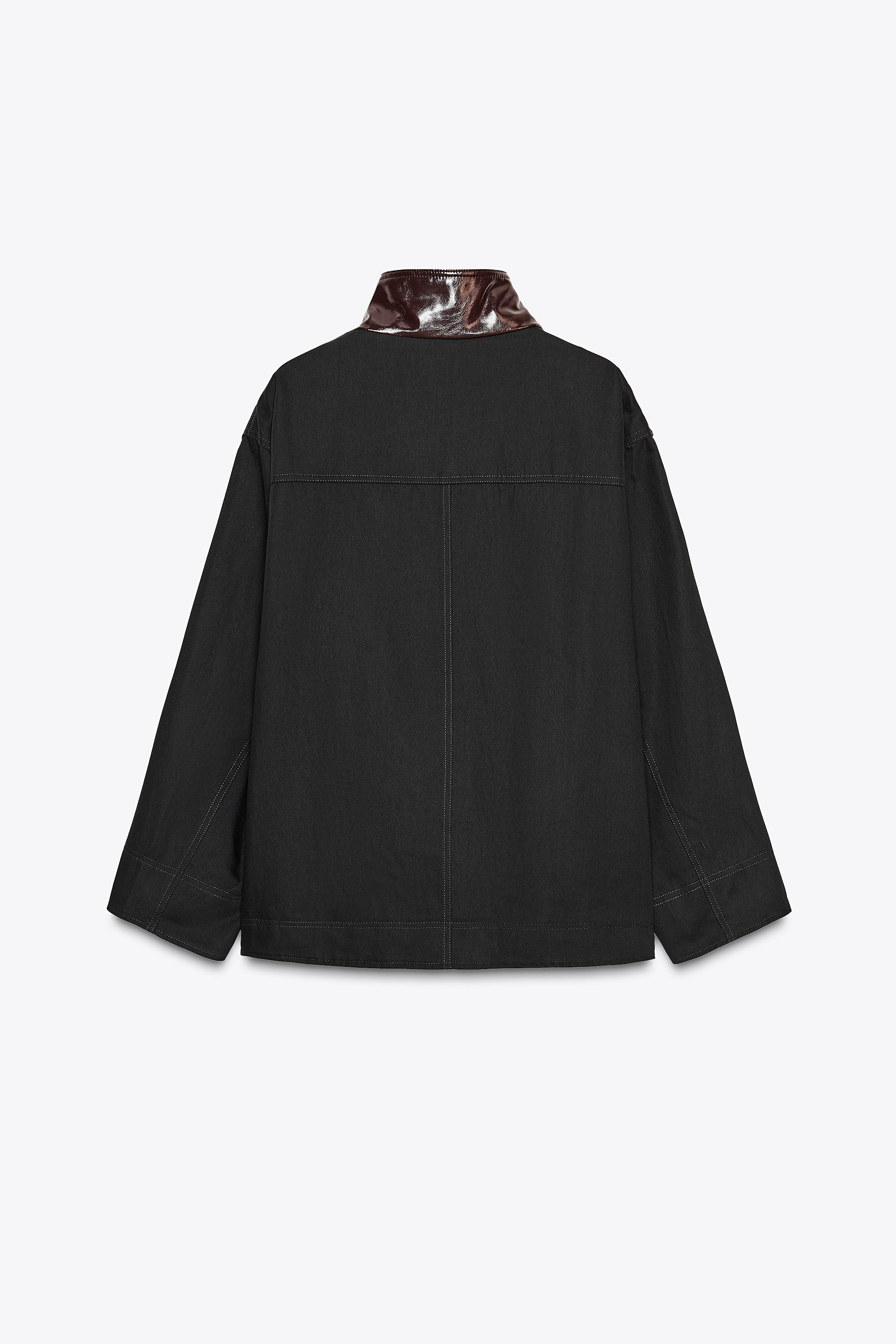 ZW COLLECTION CONTRAST COLLAR JACKET | Zara UK