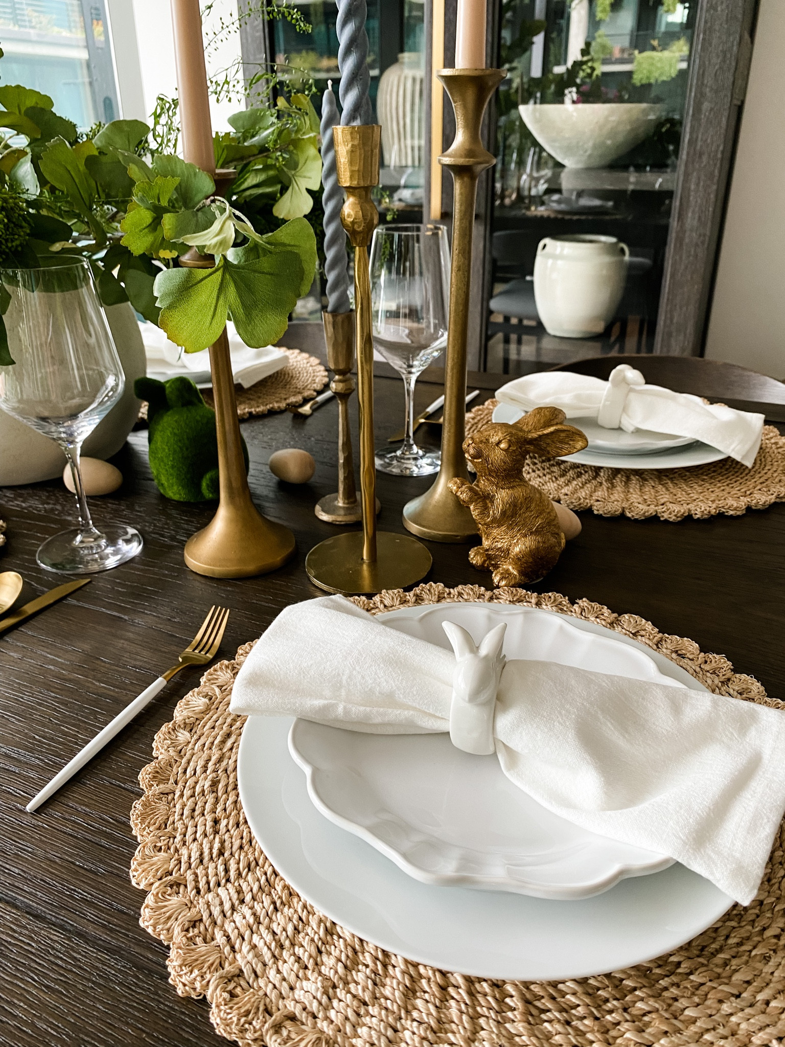 These scalloped plates and bunny napkin rings are adorable!🤍🌿

Easter decor, spring table, scalloped plates, spring table, brass candle holder, brass flatware, spring decor, white table decor, neutral home decor

#LTKunder50 #LTKhome #LTKFind