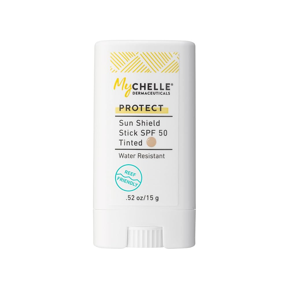 MyCHELLE Sun Shield Stick SPF 50 Tinted - Mineral Reef Safe Sunscreen for Face | Amazon (US)