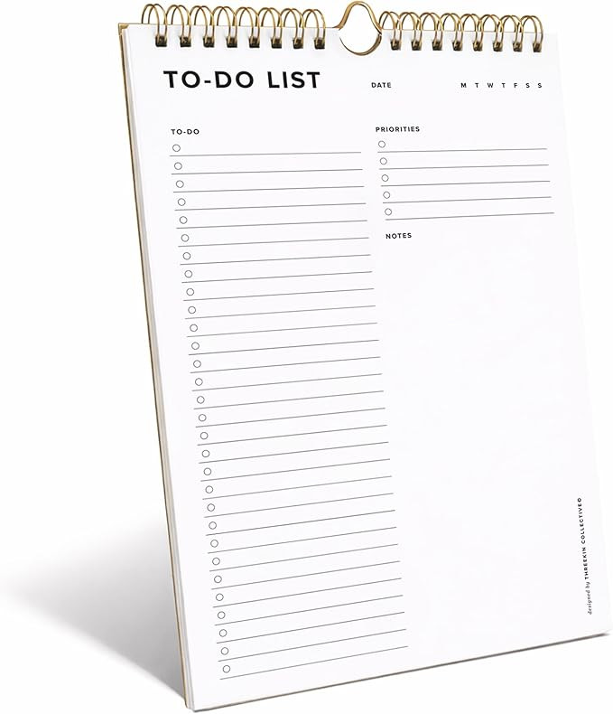 ThreeKin The Clean Agenda To-Do List Planner – Daily Tear-Off Notepad (50 Sheets, 6” x 9”) ... | Amazon (US)