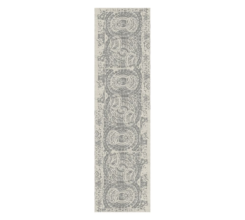 Bosworth Hand Tufted Wool Rug, 2.5x9', Gray | Pottery Barn (US)