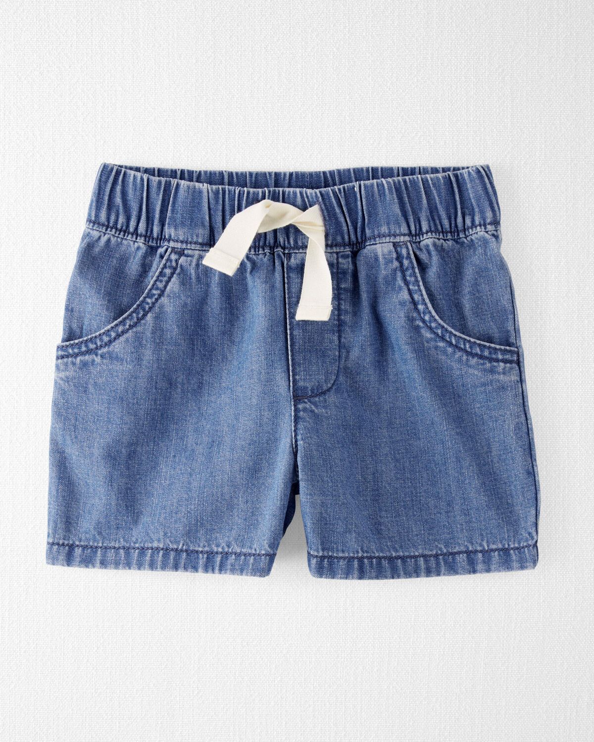 Spring Wash Toddler Organic Cotton Chambray Drawstring Shorts | carters.com | Carter's