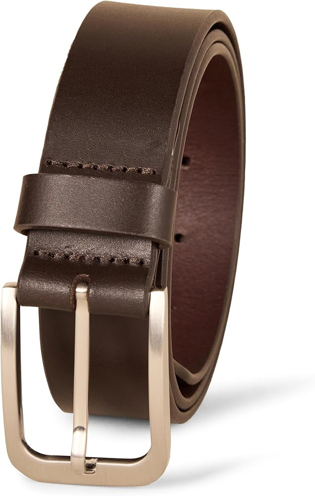 Amazon Essentials mens CLASSIC JEAN LEATHER BELT | Amazon (US)
