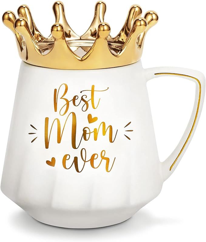 Mom Gifts Mothers Day Gifts for Mom from Daughter Son, Best Mom Ever Ceramic Coffee Mug Mom Cup 1... | Amazon (US)
