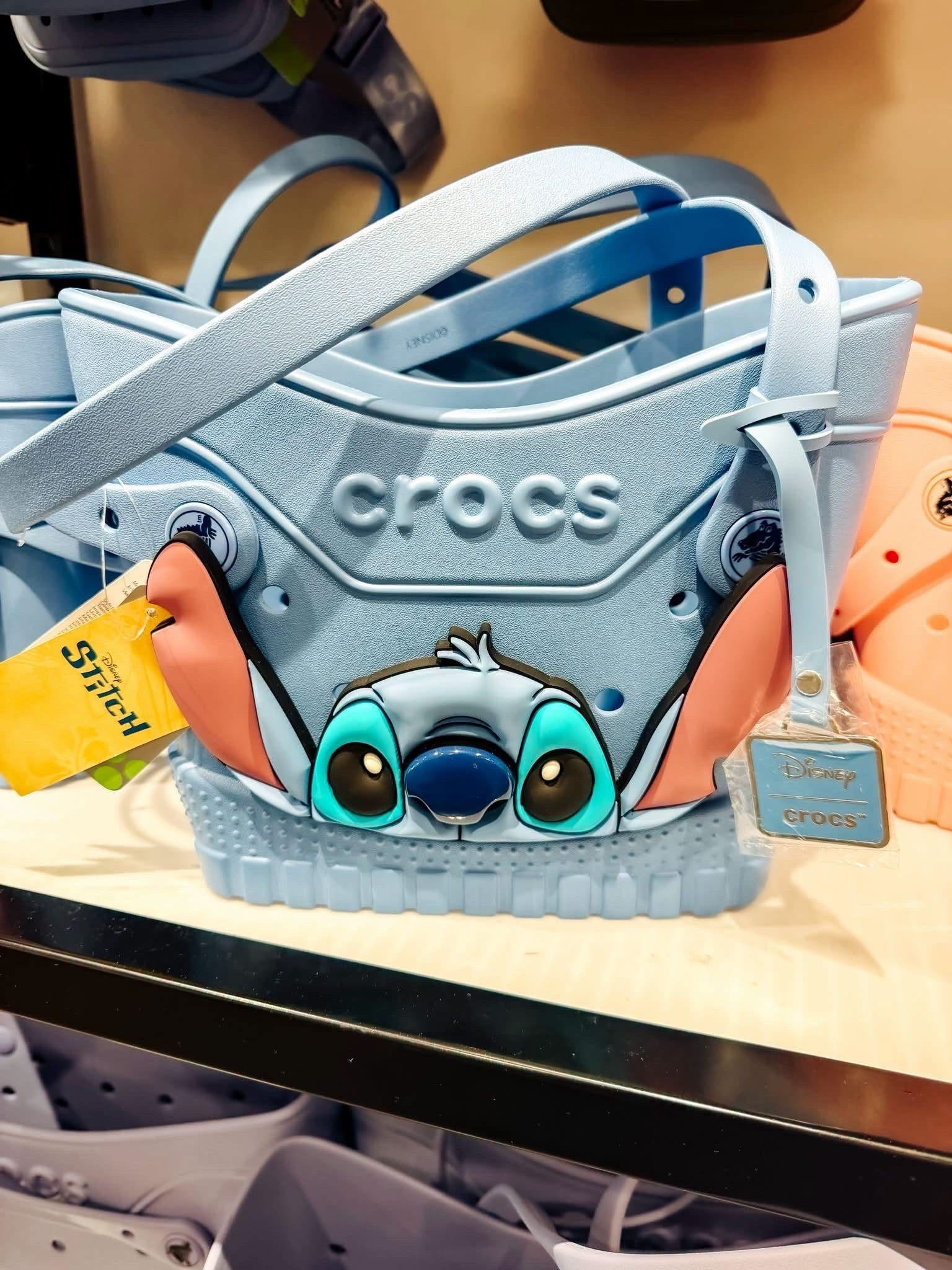 This Stitch Crocs tote bag is the cutest thing I’ve seen all week! 💙👽 If you’re a Stitch fan, you might want to grab this one before it’s gone. It would be perfect for the pool, beach, park days, or just carrying all your everyday essentials.

#Crocs #Stitch #DisneyFinds #DisneyStyle #StitchFans #BagFinds