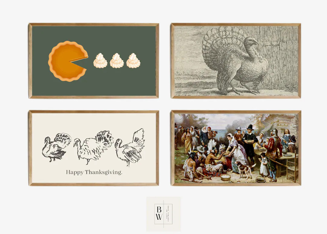 Samsung Frame TV Art Thanksgiving Frame TV Art Happy - Etsy | Etsy (US)