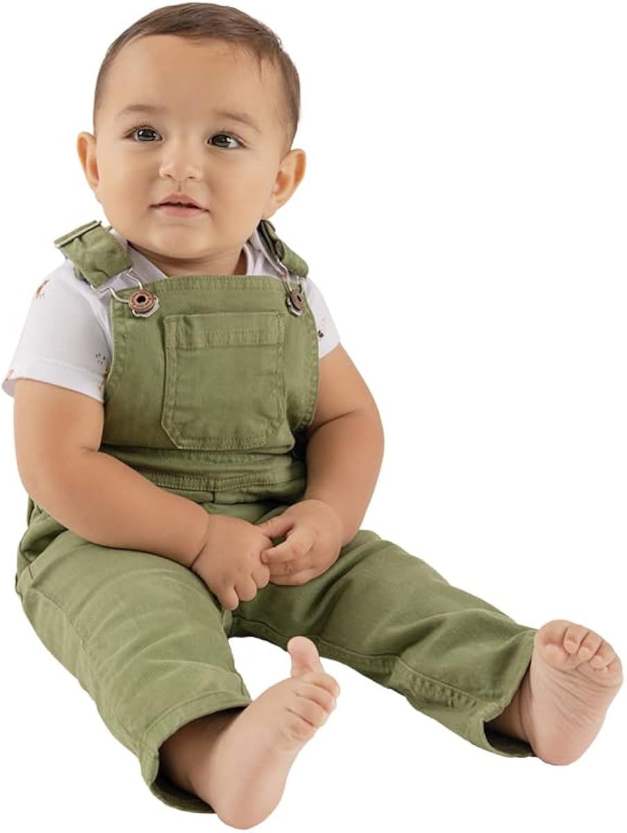 Amazon.com: OFFCORSS Bib Overalls for Baby Boys Size 12m Green Adjustable Straps Slim Overol Niñ... | Amazon (US)