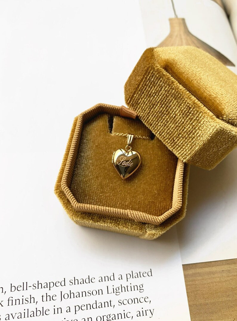 Name Personalized Heart Mini Locket Minimalist Personalized - Etsy | Etsy (US)