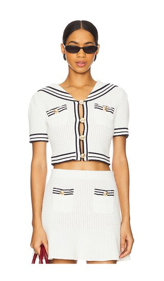 Textured Knit Top in White | Revolve Clothing (Global)