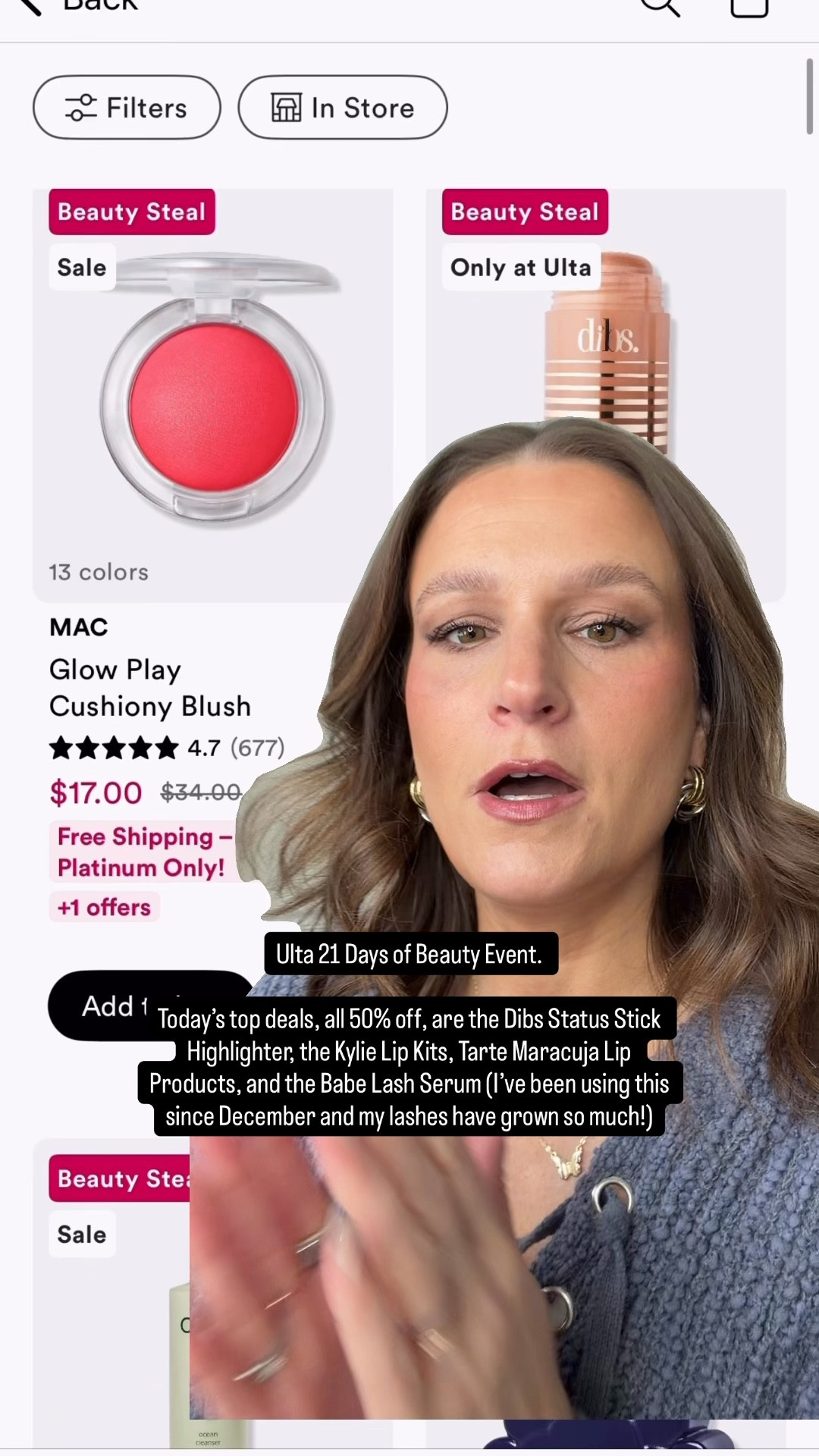 Ulta Beauty 21 Days of Beauty Event kicked off today and today’s highlights are the Dibs Status Stick, Kylie Lip Kits, Yart Maracuja Lip Products, and the Babe Lash Serum.

#LTKSaleAlert #LTKOver40 #LTKBeauty