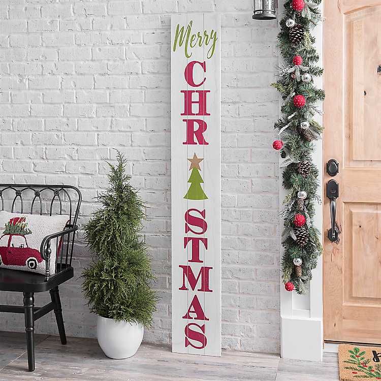 White Merry Christmas Porch Board | Kirkland's Home