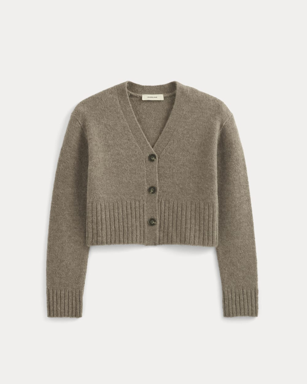 High V Cropped Cardigan in Alpaca | Heather Ash Rose | Everlane