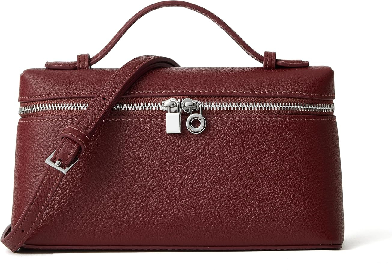 DORIS&JACKY Small Leather Crossbody Bag for Women Designer Mini Top Handle Clutch Phone Bag with ... | Amazon (US)