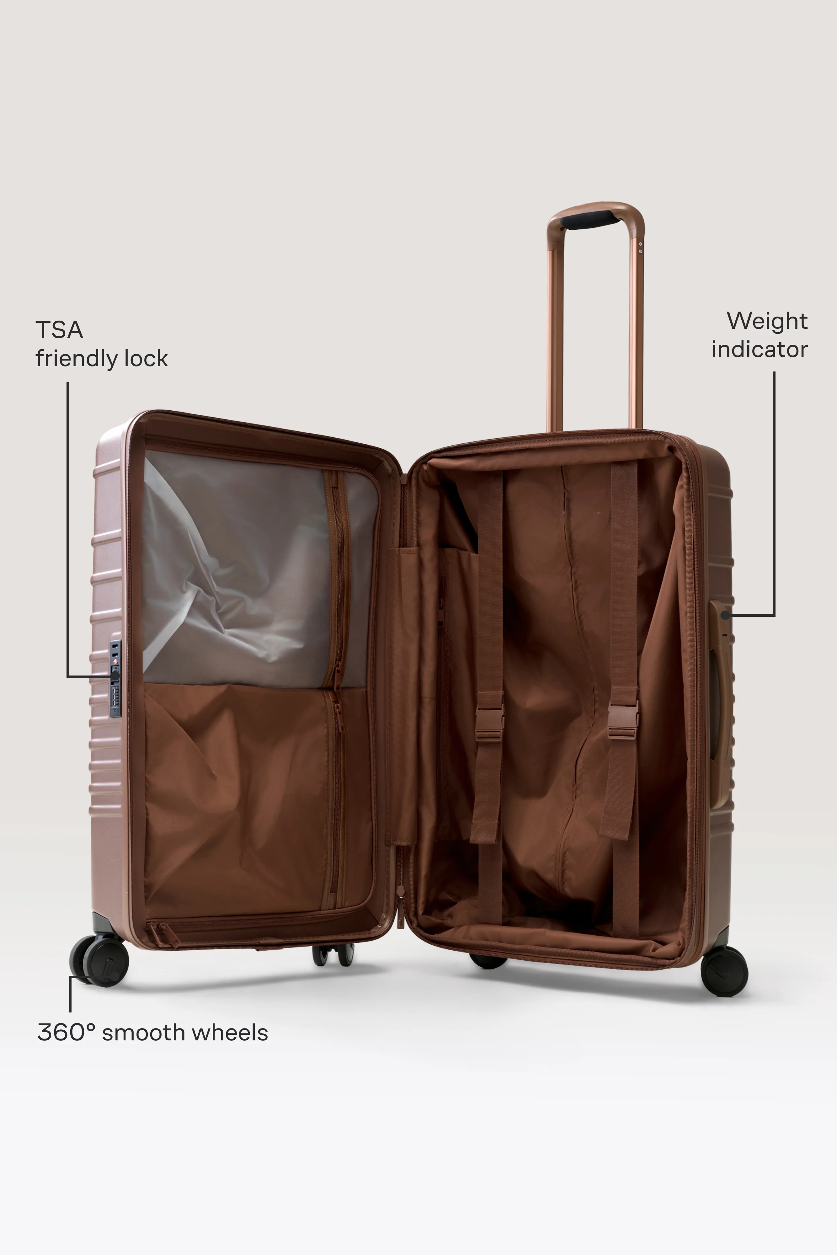 B\u00c9IS \u2018The Medium Check-In Roller\u2019 in Black - Black 26 Inch Suitcase | BEIS