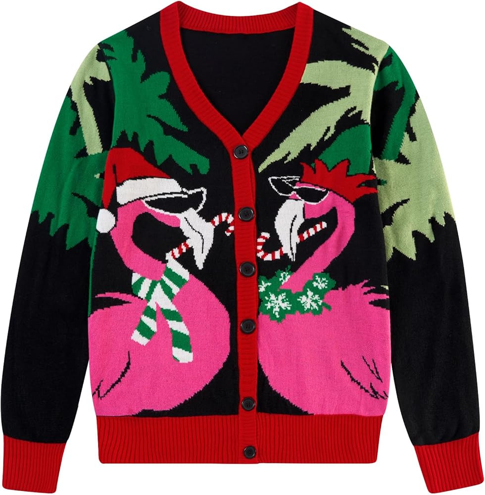 Goodstoworld Women Ugly Christmas Cardigan Sweater Long Sleeve Button Down Cozy V Neck Sweater So... | Amazon (US)