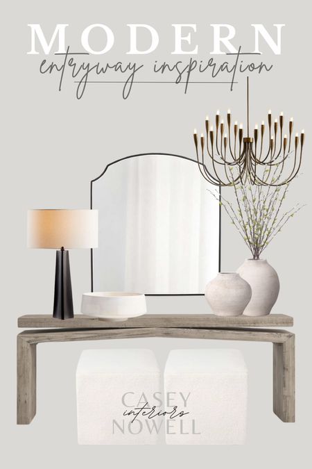 Neutral modern home entryway, console table, arch mirror, table lamp, stems, amazon, vase, chandelier, pouf ottoman, design board, mood board.

#LTKstyletip #LTKhome #LTKfindsunder100