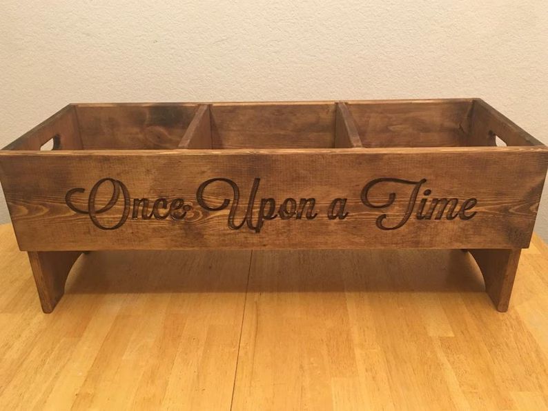 Custom Made Engraved Children's Nursery Book Bin Toy Box - Etsy | Etsy (US)