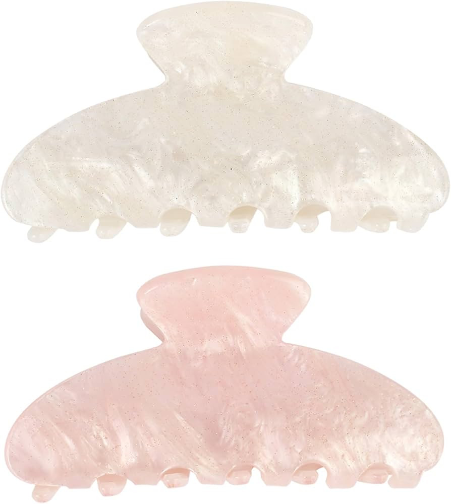 Canitor Hair Claw Clips for Women Acrylic Marbled Hair Clips for Thick Thin Hair Emi Cute Hair Ac... | Amazon (US)