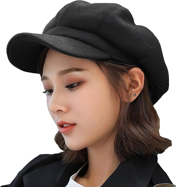 Women Beret Newsboy Hat - 8 Panels Beret Hats Vintage Cabbie Hat Octagonal Cap for Women Girl(Siz... | Amazon (US)