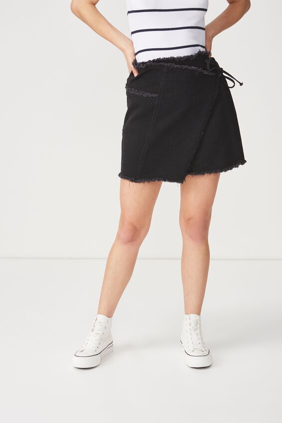 Wrap Denim Mini Skirt | Cotton On (US)